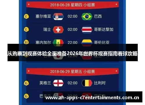 从购票到观赛体验全面准备2026年世界杯观赛指南看球攻略